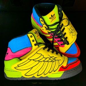 Jeremy Scott multi colored wings size 10